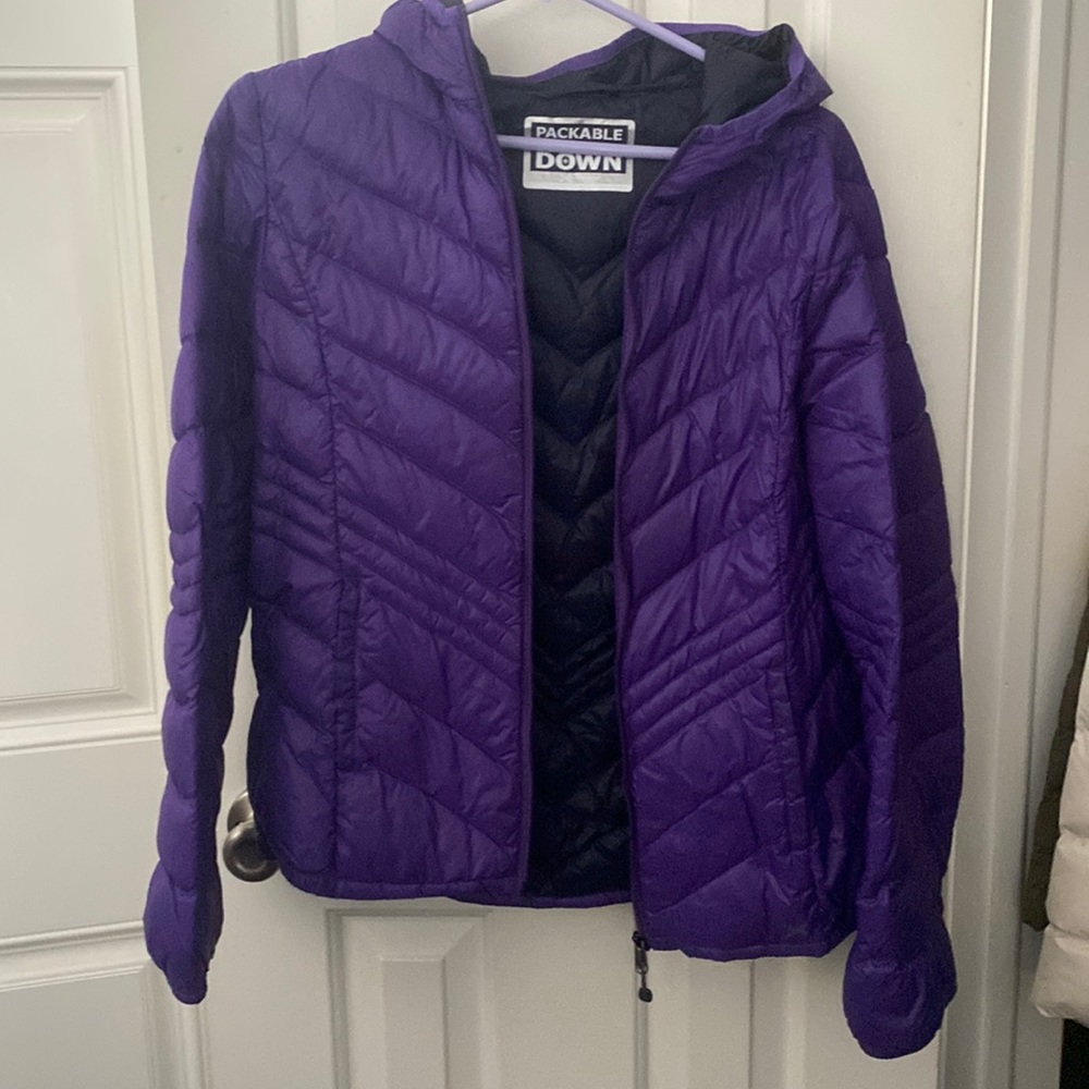 Purple puff jacket